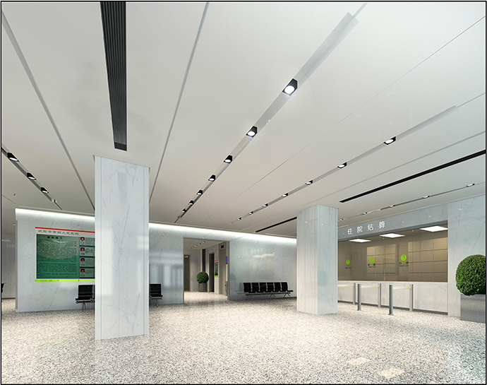 高端醫院交費大廳裝修設計效果圖