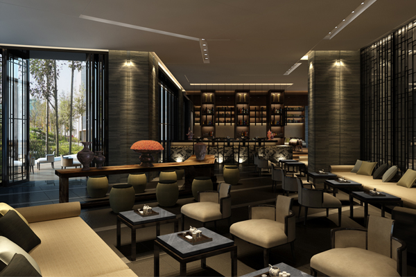 spa美容養生會所水吧裝修