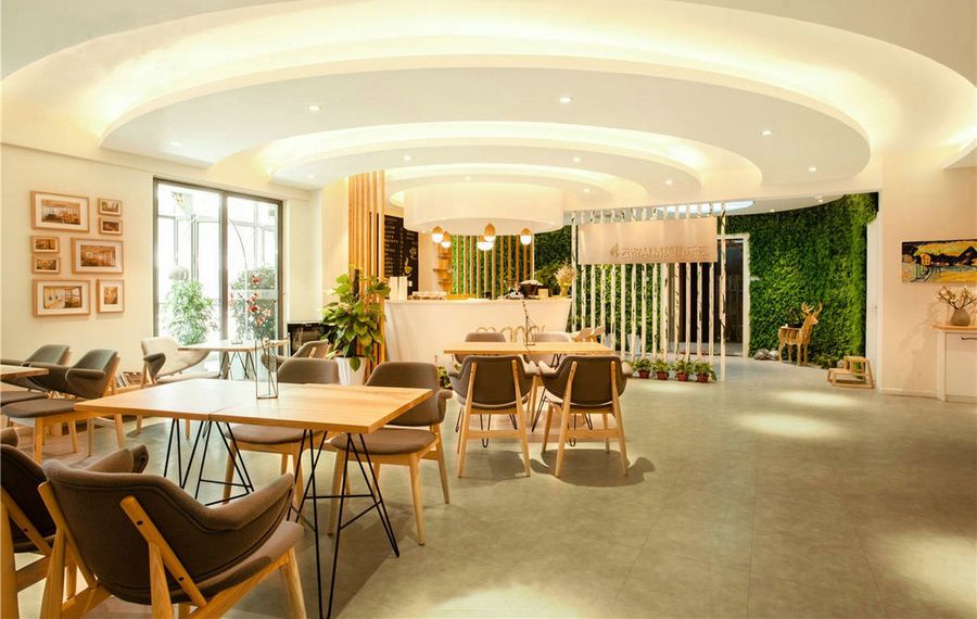 田園風格咖啡店裝修圖片