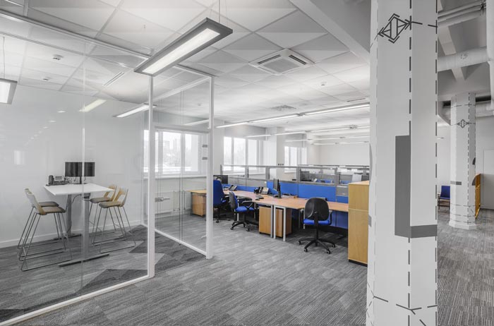 時尚辦公室辦公區(qū)域的設(shè)計圖