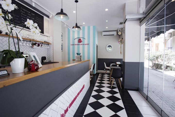 【愜意】國外30平米清新時尚咖啡館裝修實...