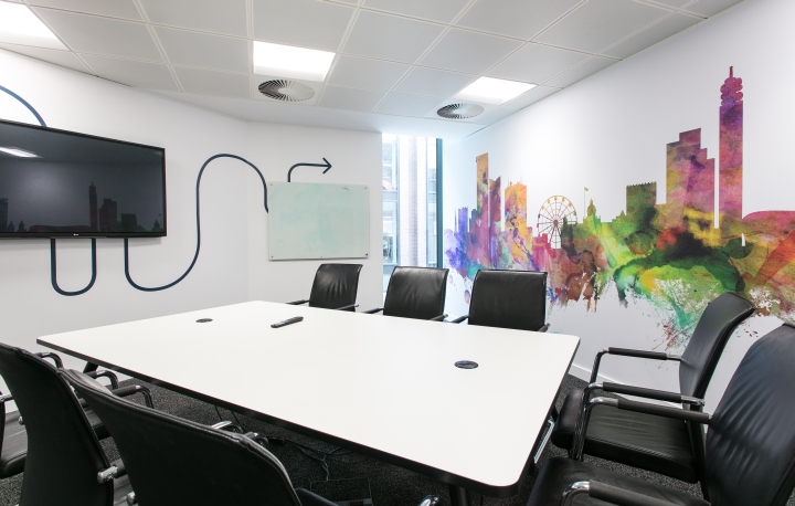 開放式互動(dòng)型辦公室裝修效果圖