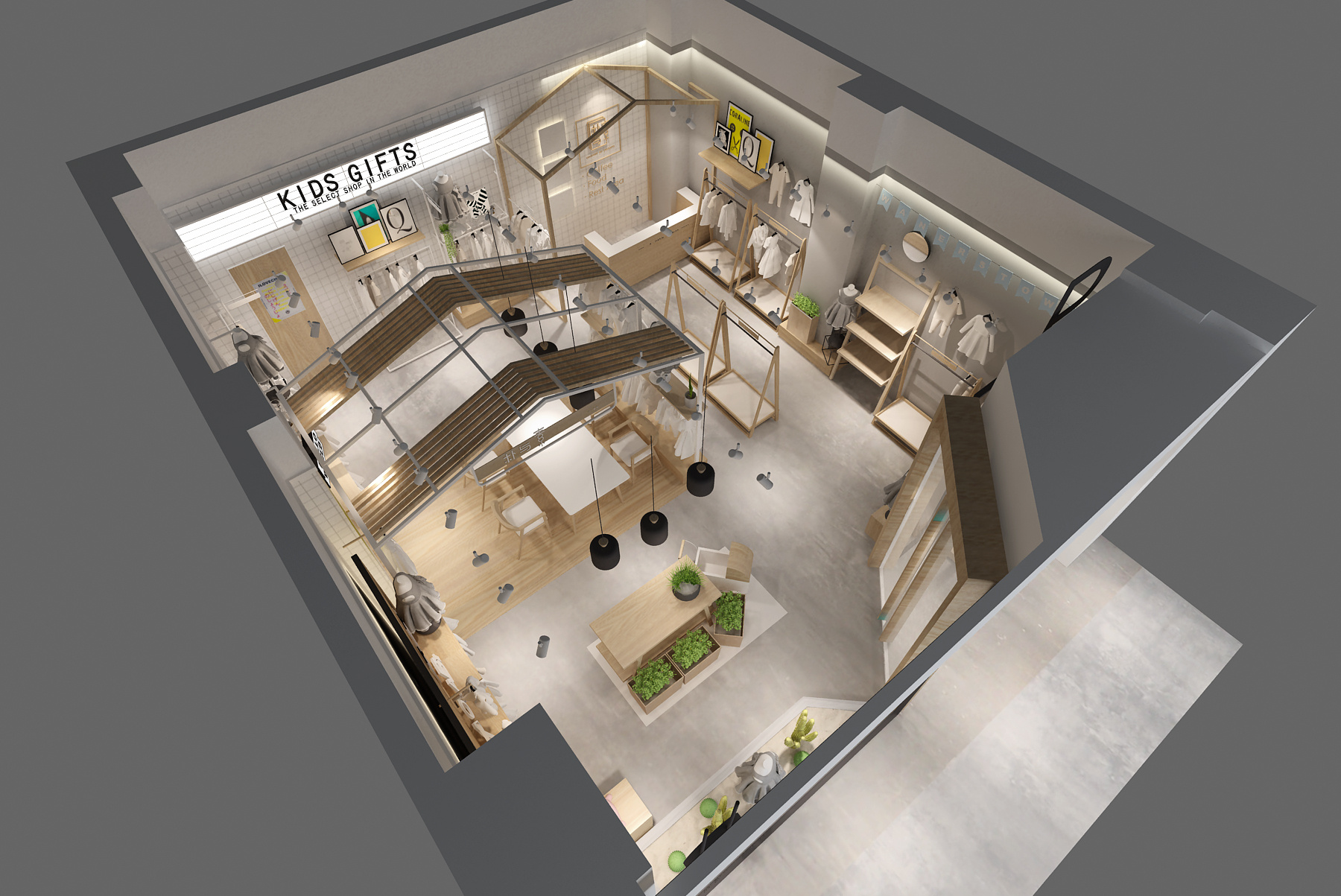 016dc95b8e0af4a80120245c749660.jpg@2o.jpg 小型童裝店裝修效果圖