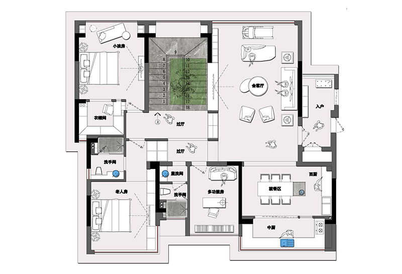 別墅裝修設計平面圖