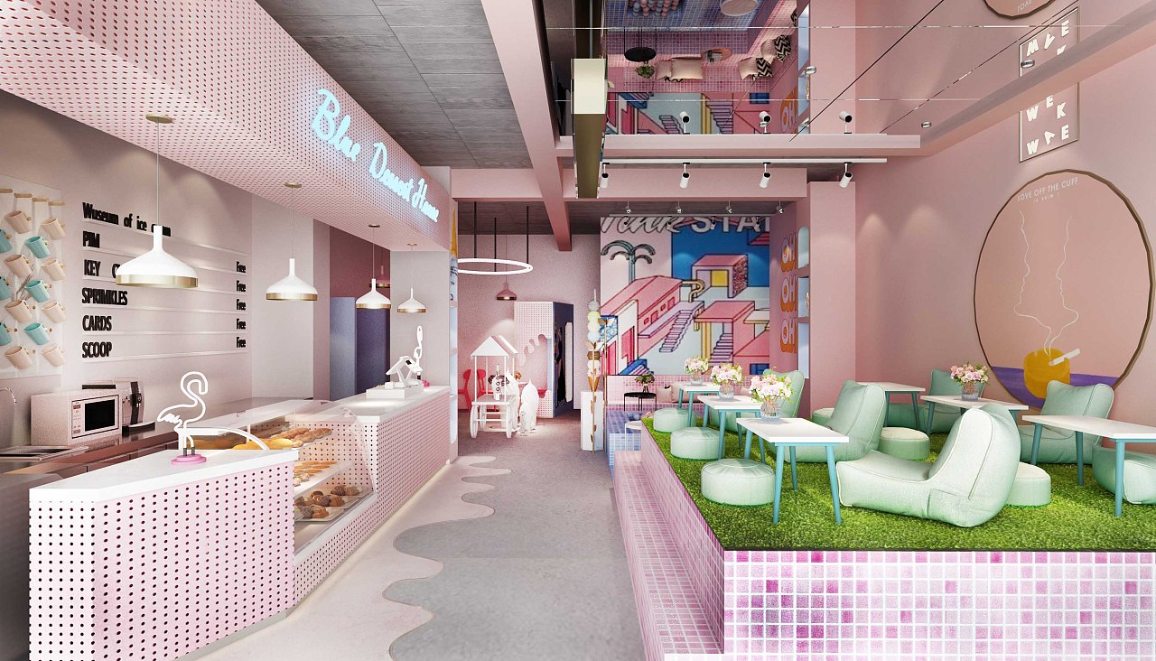 成都奶茶店裝修效果圖 設計方法講解