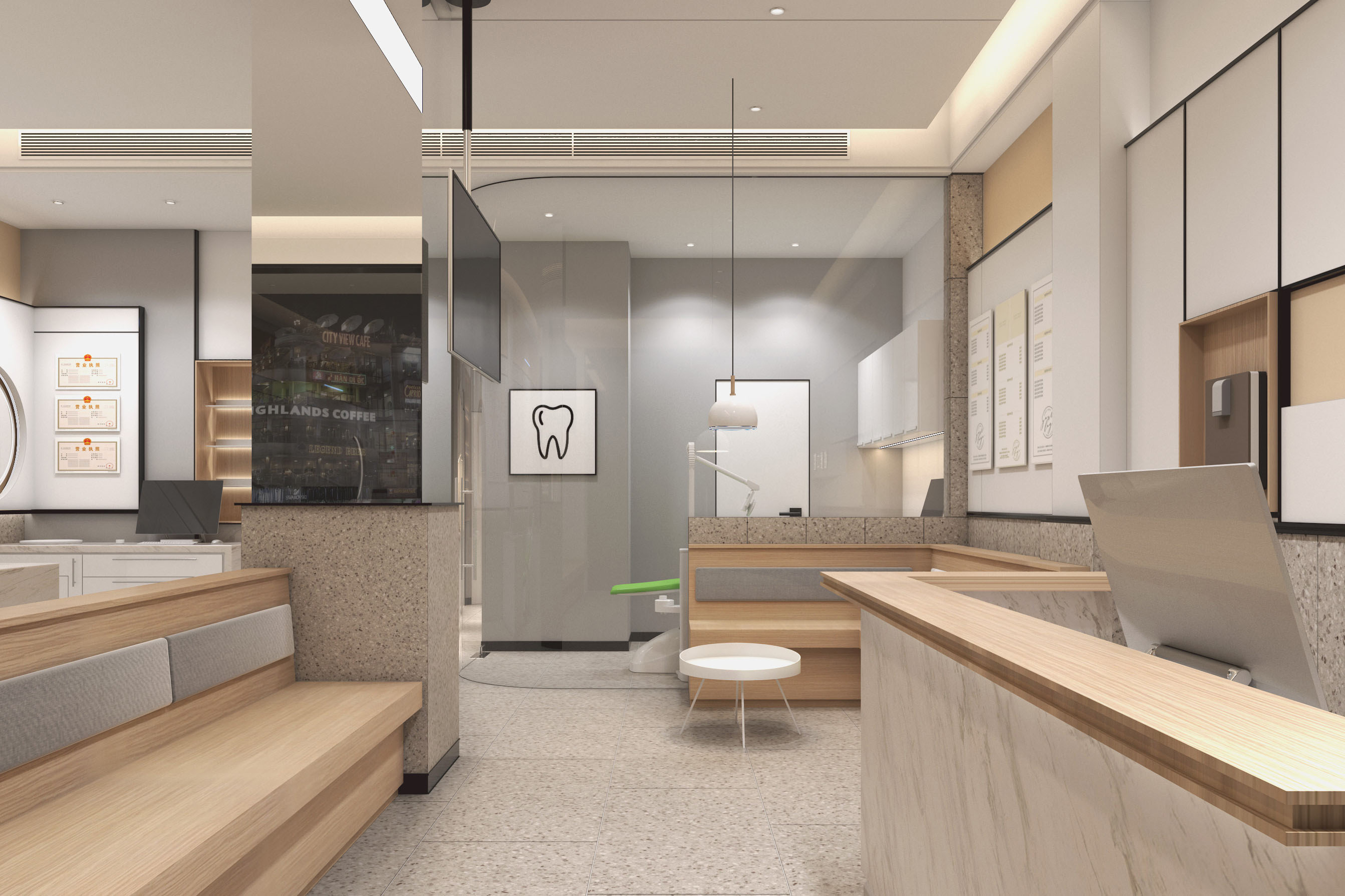 \ 200平米牙科診所裝修設(shè)計效果圖